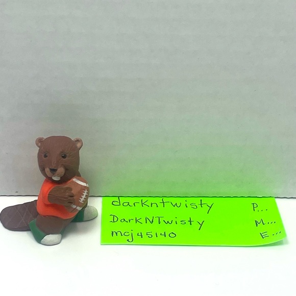 NWT Vintage Hallmark Merry Miniature Beaver with football - Picture 1 of 12
